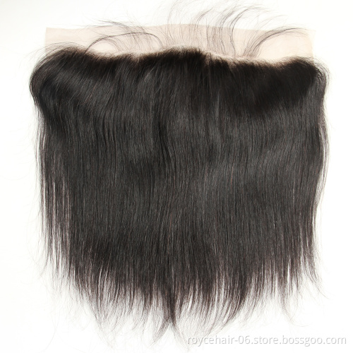 Transparent HD Lace Frontal Straight Virgin Hair Pre Plucked Swiss Lace Closure Frontal With Baby Hair